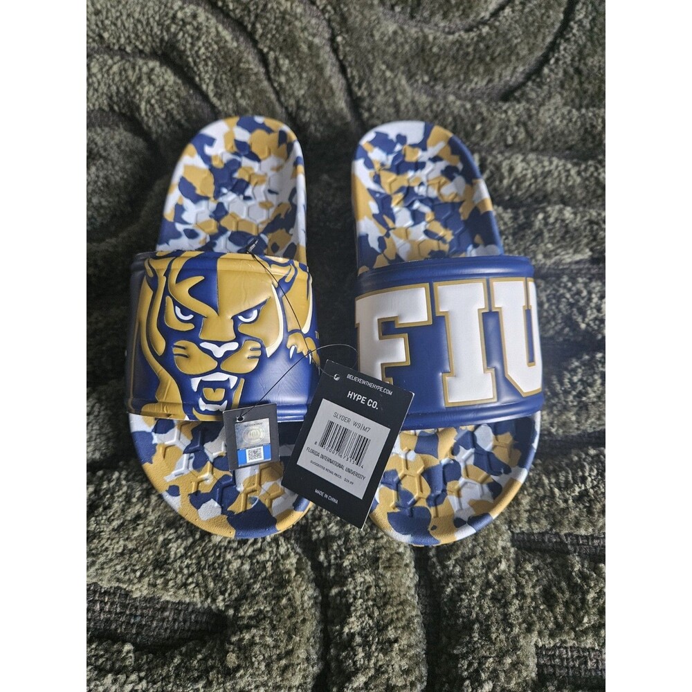 Hype Co. FIU Florida International University Panthers Slides W9/M7 New